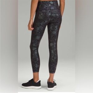 Lululemon Wunder Under High-Rise Tight 25" Shine Black Iridescent Foil 10